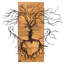Accessoire mural décoratif en bois, noir et noyer, 23,6 po x 22,6 po | Cadre 100% métal (épaisseur: 0,05 po) et envers 100% bois (épaisseur: 1,2 po) | Décoration intérieure élégante pour les intérieurs modernes
