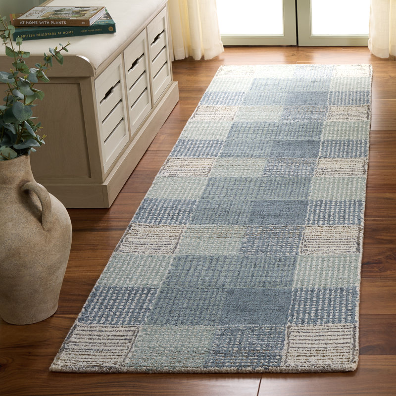 Tapis en coton touffeté à la main genre, Tapis de couloir 2 pi 3 po x 8 pi