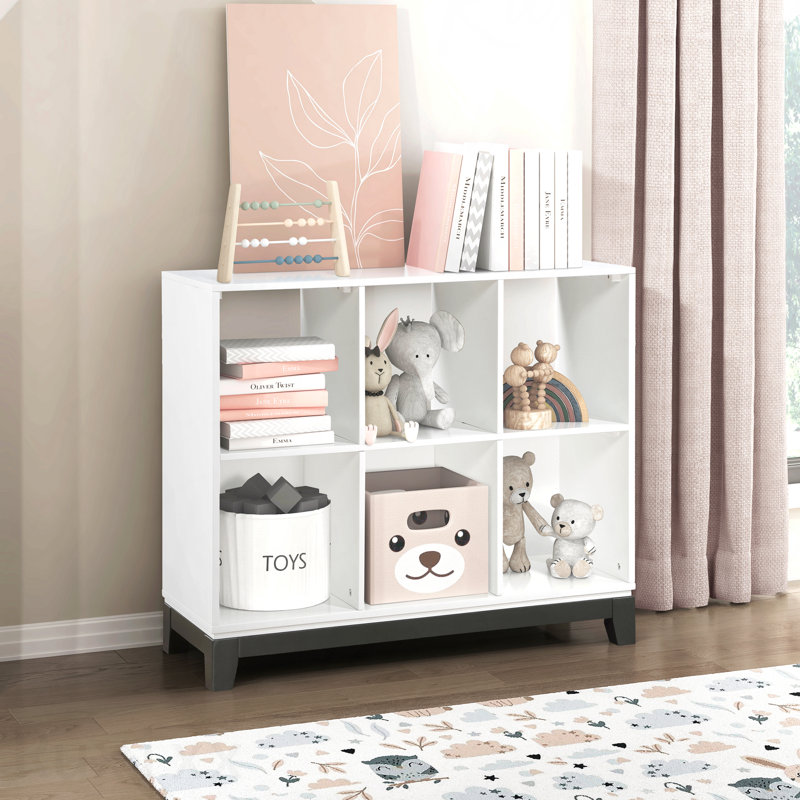 Bibliothèque en bois à 6 tablettes 6 pièces, Blanc
