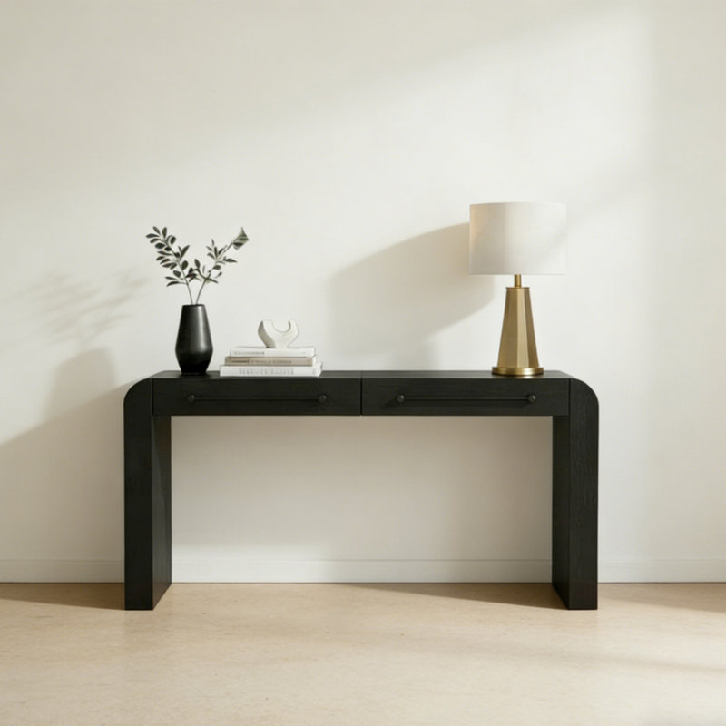 Console Retro Minimalist, H 31,5 po x l 55,12 po x P 15,75 po