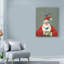 « père noël avec rouge-pères », reproduction d’art sur toile tendue-33540811
