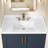 Replacement 36 Inch Engineered Stone Bathroom Vanity Backsplash In White