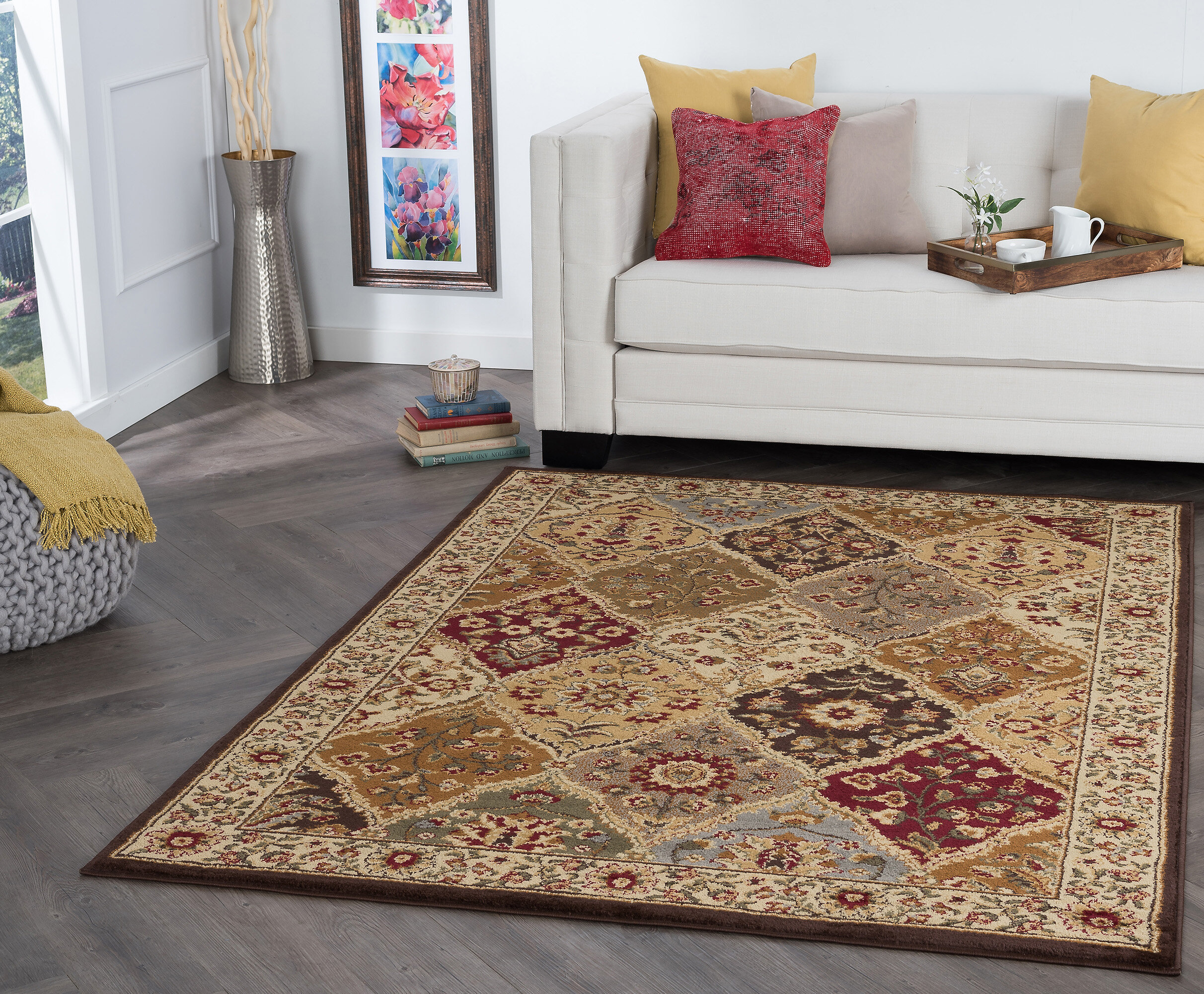 Astoria Grand Langlee Oriental Multicolor Area Rug & Reviews | Wayfair