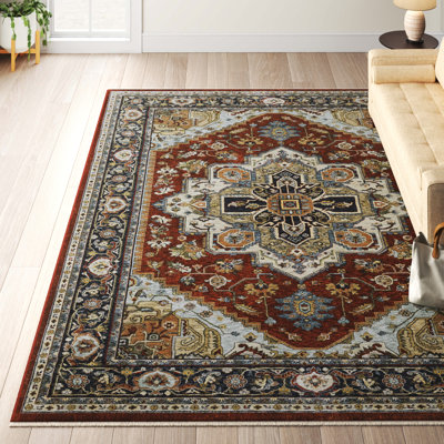 Tapis rouge / bleu Hovis