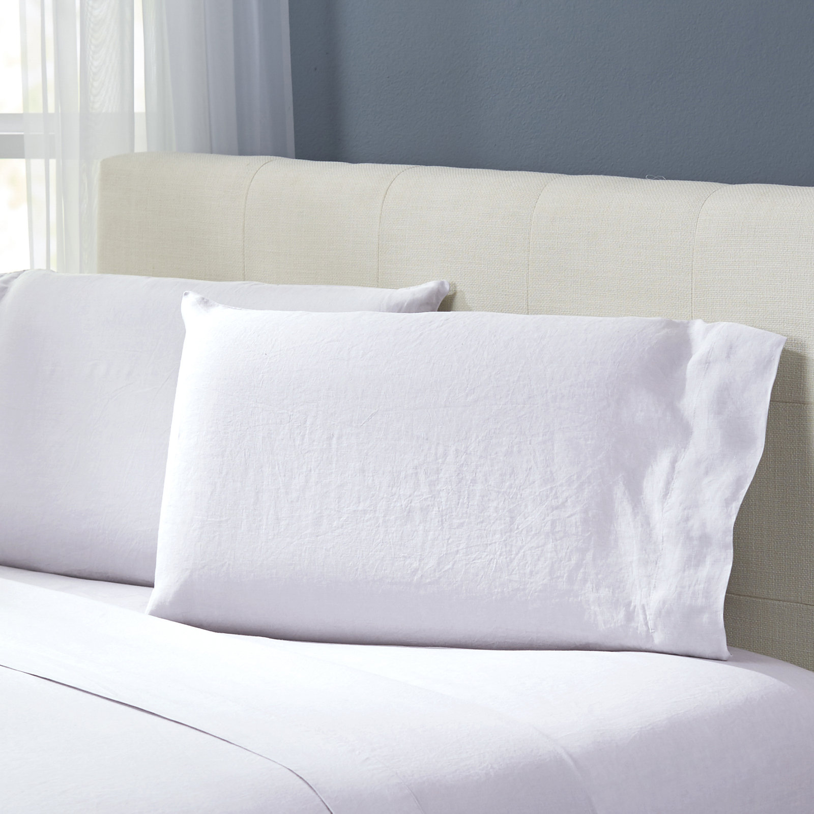 Frazier 100% Linen - Set of 2, Eggshell White