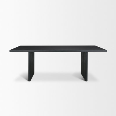 Cinna 84" L x 38" D x 30" H Medium Brown Wood And Cane Dining Table