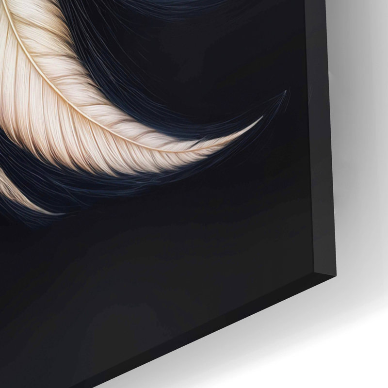 Art mural en verre épique «Wings and Roses Black» par Rey Klimt, 12 po x 12 po