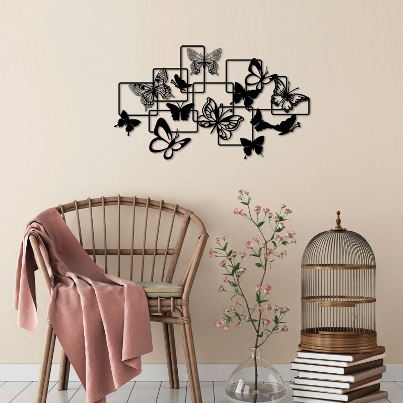 Décoration murale Edgardo en métal, H 11,4 po x l 19,7 po x P 0,8 po