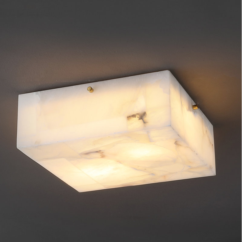 Plafonnier Brihany, Doré / marbre blanc