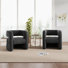 Chaises de tonneau d'appoint rembourrées entièrement assemblées (ensemble de 2)