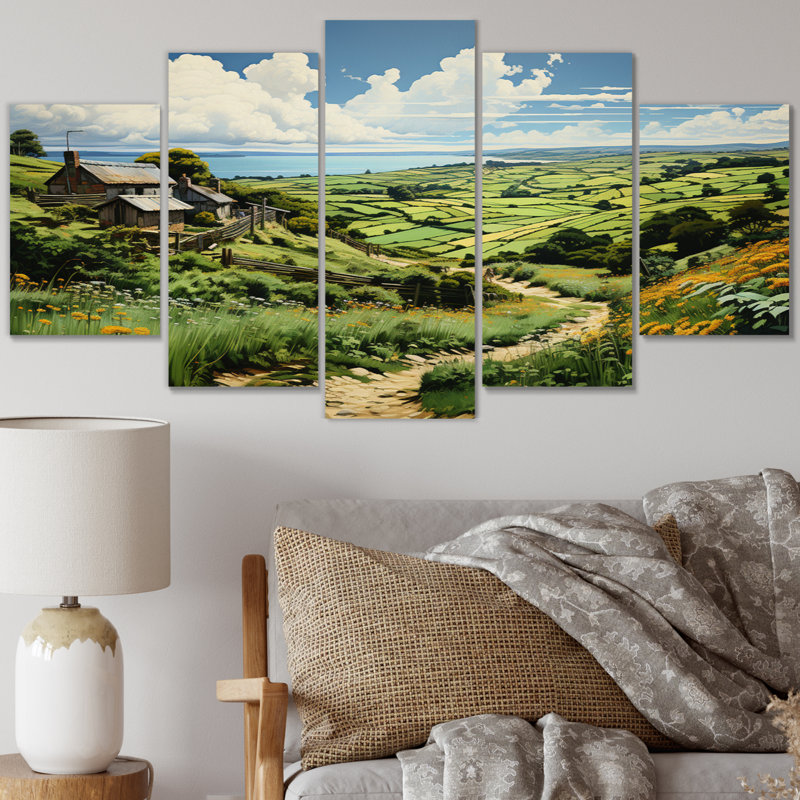 Ireland Emerald Isle This III - Ireland Wall Art Living Room - 5 panneaux