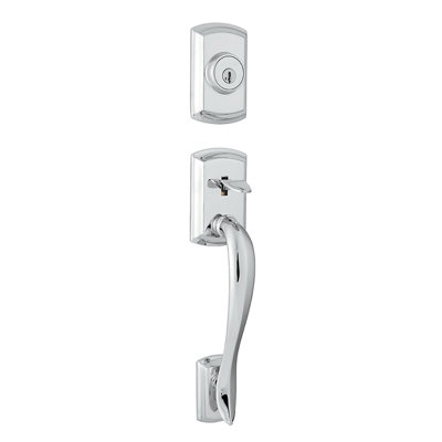 Avalon Exterior Portion Handleset with Single Cylinder Deadbolt (Interior Portion Sold Separately)