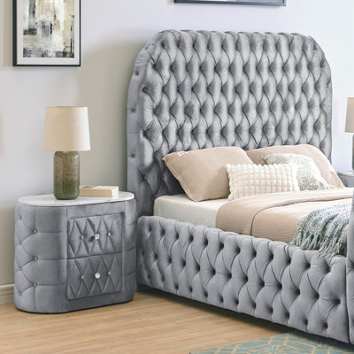 Meuble de chambre ovale gris 1pc