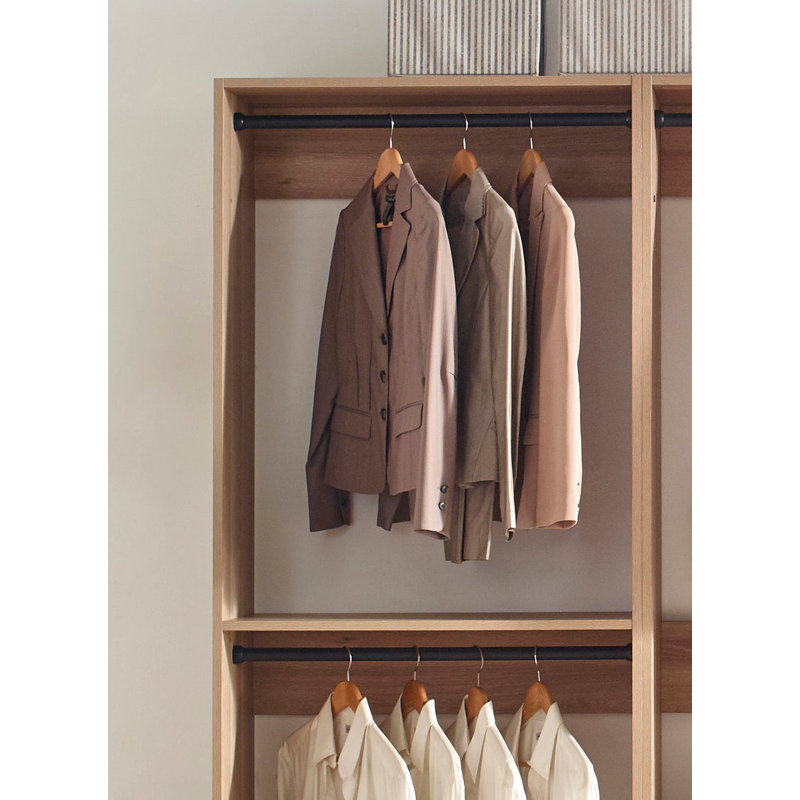 Kalinikos 94.19'' Closet System, Oak