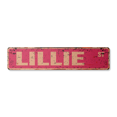 Plaque de rue en plastique robuste 4 po x 18 po Lillie