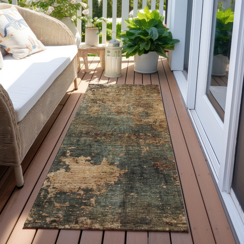 Cicel ACN1211 Machine Washable Indoor/Outdoor Rug, Tapis de couloir 2 pi 3 po x 7 pi 6 po
