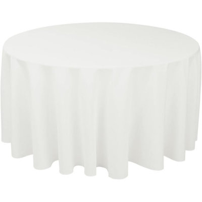 Ambee Round No Pattern Polyester Tablecloth