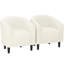 Fauteuil tonneau rembourré, fauteuil d'appoint avec accoudoirs ergonomiques enveloppants-667359151