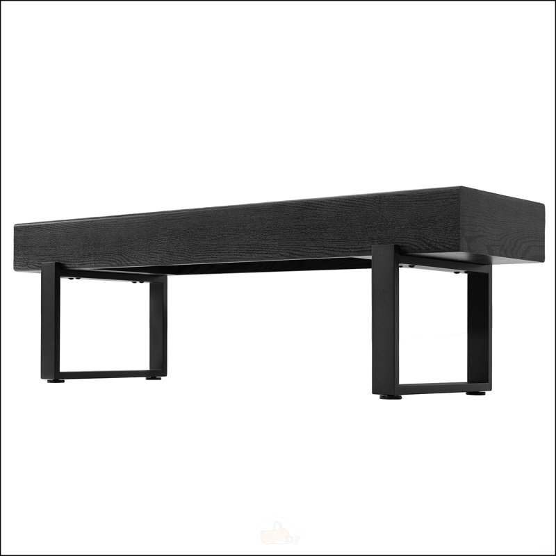 Banc en bois robuste pour la chambre à coucher, la cuisine et l'entrée avec un design moderne polyvalent, Noir