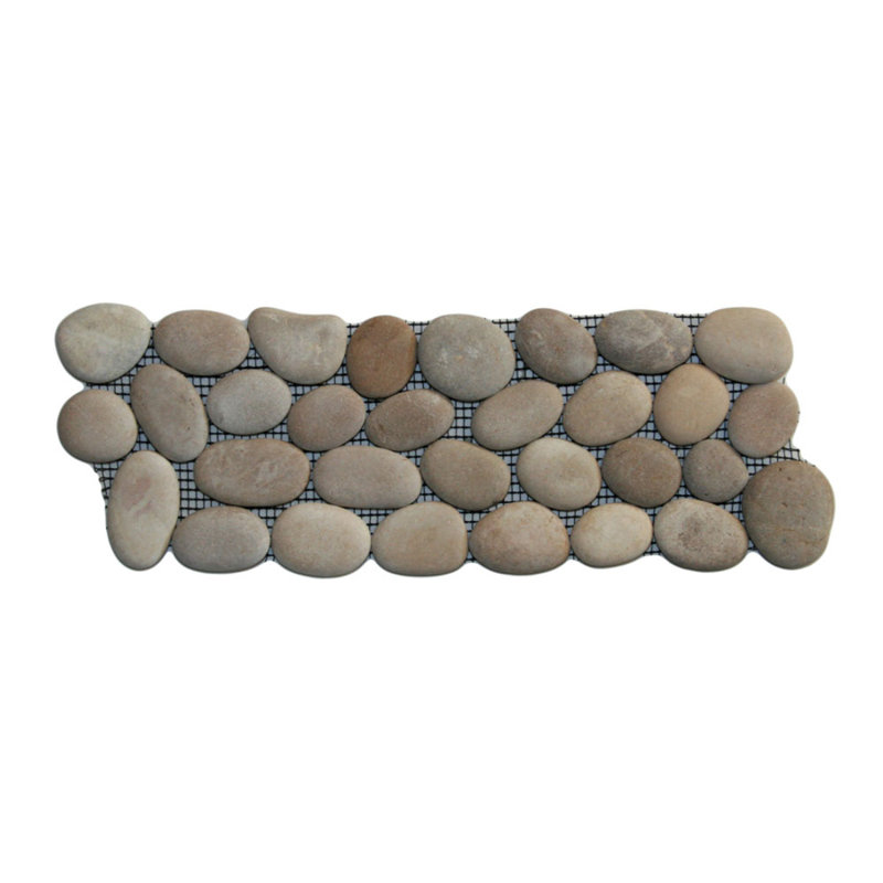 Carreau émaillé à motif de galets sélectionné à la main en pierre naturelle Yangtze - 4 po x 12 po