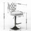 Tabourets de bar rembourrés modernes (lot de 2) - Beige, hauteur réglable de 68 à 89 cm, pivotants dorés, revêtement en velours pour la maison, le pub et la cuisine avec dossier confortable.