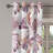 Dakota Fields Tropical Boho Grommet Curtain Modern Exotic Leaves Mauve Taupe Ruby White-7541606