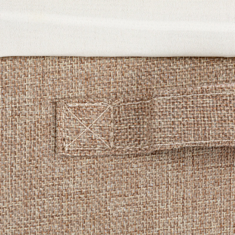Latte Collapsible Polylinen Laundry Hamper with Lid and Wheels