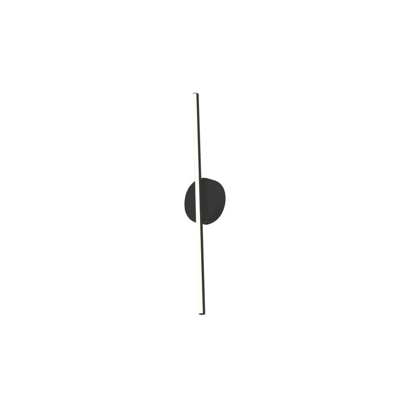 Chute 1 - Light LED Wallchiere, 4.75" H x 23.5" W x 1.875" D, Black