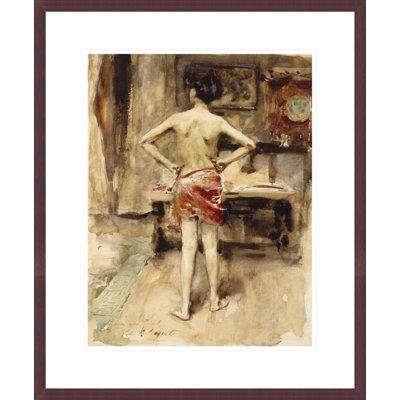 «The Model» par John Singer Sargent - impression giclée encadrée