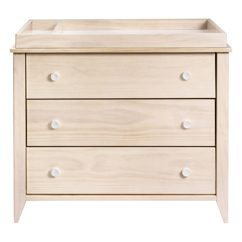Sprout 3 Drawer Changer Dresser, Washed Natural/White