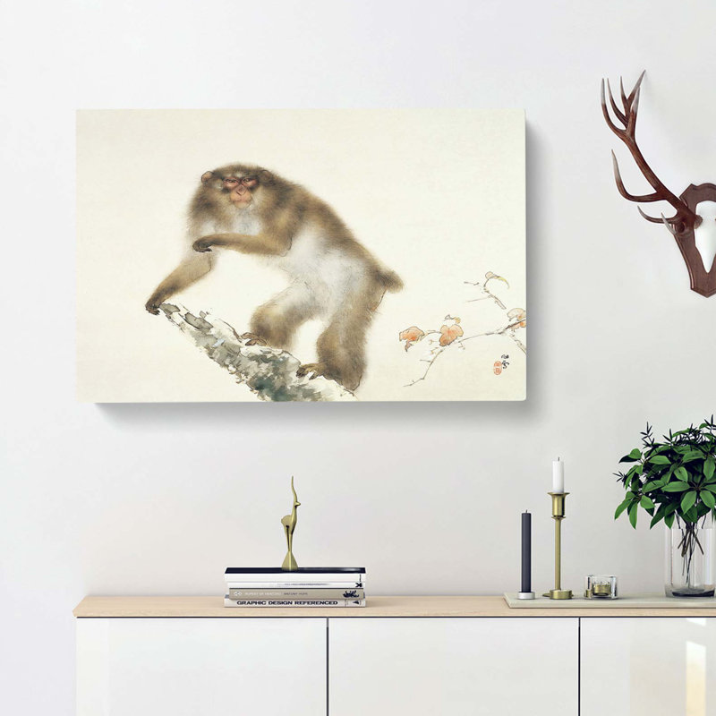 Monkey by Kansetsu Hashimoto - Wrapped Canvas, 40cm H x 60cm W x 3cm D