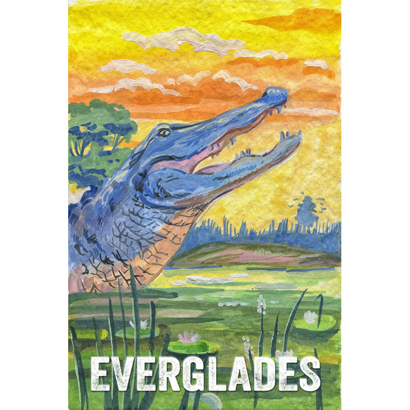 Everglades Poster II - Wrapped Canvas Print, 152cm H x 101cm W x 3.81cm D