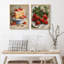 Strawberry Cake & Fresh Strawberries Framed Wall Art Prints Set of 2 - Dessert Still Life Kitchen Dining Room-125212212-125212213