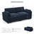 Velvet & Wide Short Plush 2-Seat Sofa With Removable Cushions And Detachable Cover-36522916