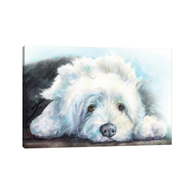 " Old English Sheepdog Puppy " by George Dyachenko Painting Print