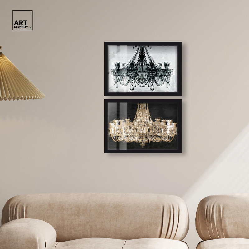 Décoration murale abstraite dorée Golden Glam, H 11 po x l 16 po, Noir