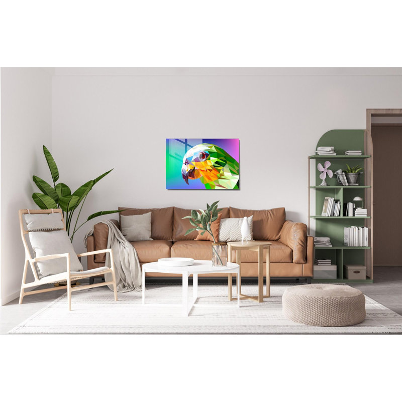 Boze Wall Decor on Tempered Glass, 50cm H x 70cm W