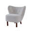 Fauteuil d'appoint en sherpa blanc