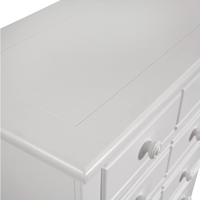 Khoury 38'' W 5 - Drawer Dresser, Distressed Eggshell White