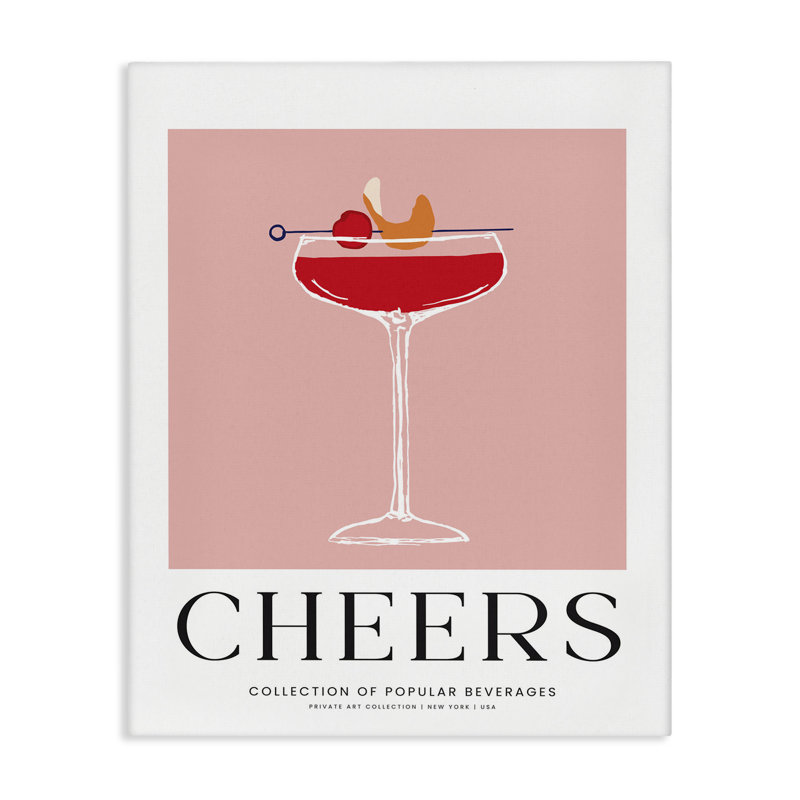 Art mural sur toile Minimal Cheers, H 30 po x l 24 po