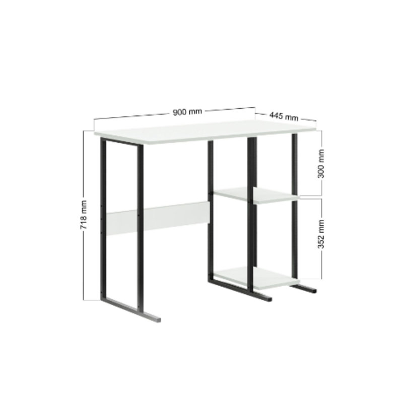 Ozil Rectangle 44cm L Computer Table