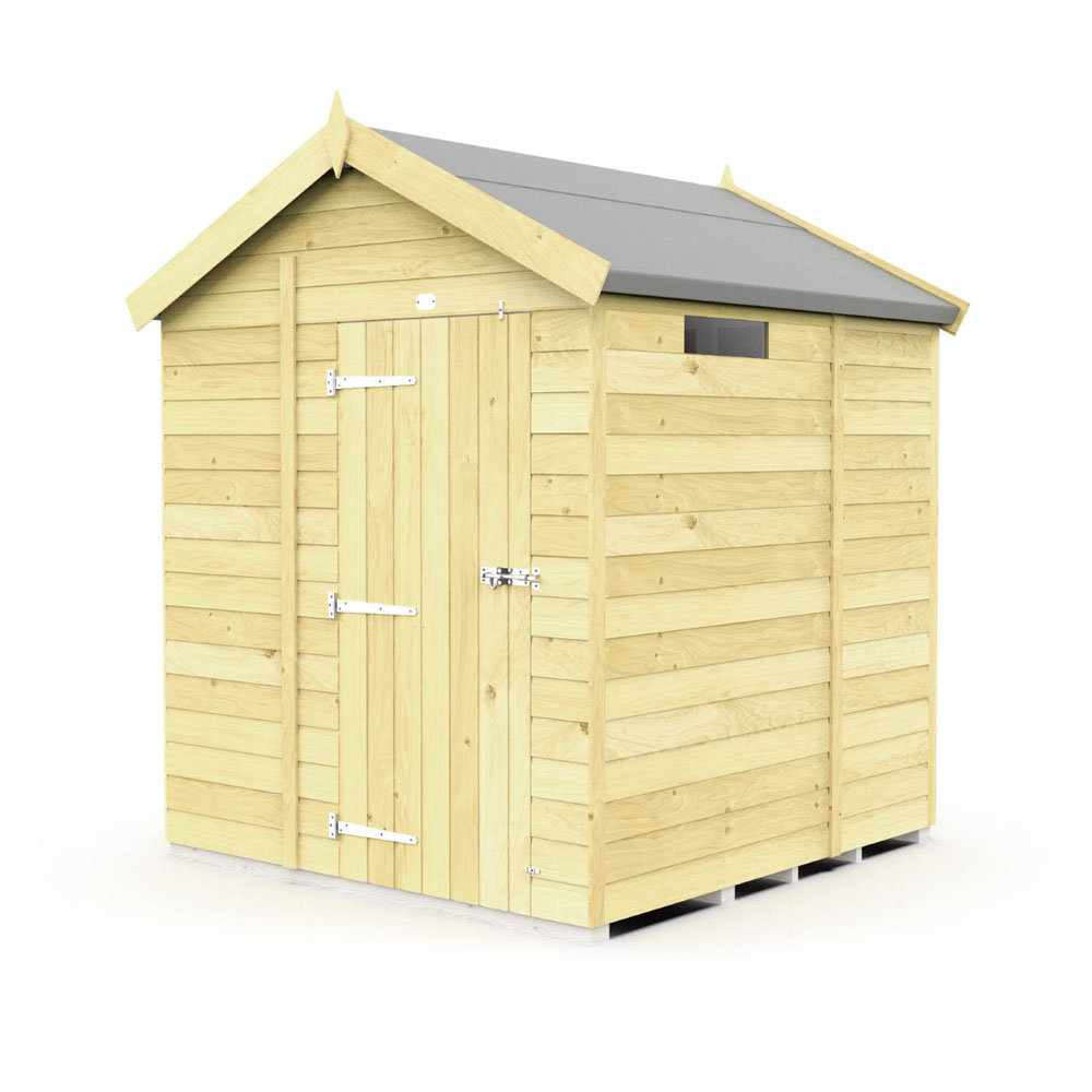 7ft x 5ft Apex Security Shed - Single Door