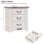 Table de chevet de 21,65 po de largeur avec 3 tiroirs (ensemble de 2)-119323916-118100479