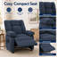 Fauteuil inclinable électrique avec télécommande, fauteuil inclinable en chenille compact avec poche latérale et repose-pieds, capacité de 350 lb-1306879067