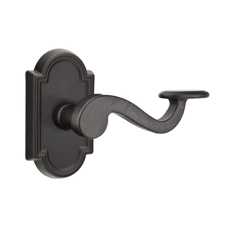 Faux levier de porte double avec rosette Padua, Bronze plat noir, Droite