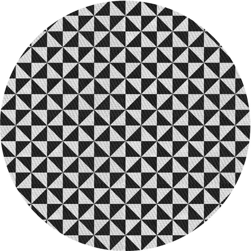 Rumfelt Geometric Indoor Rug, Round 7'