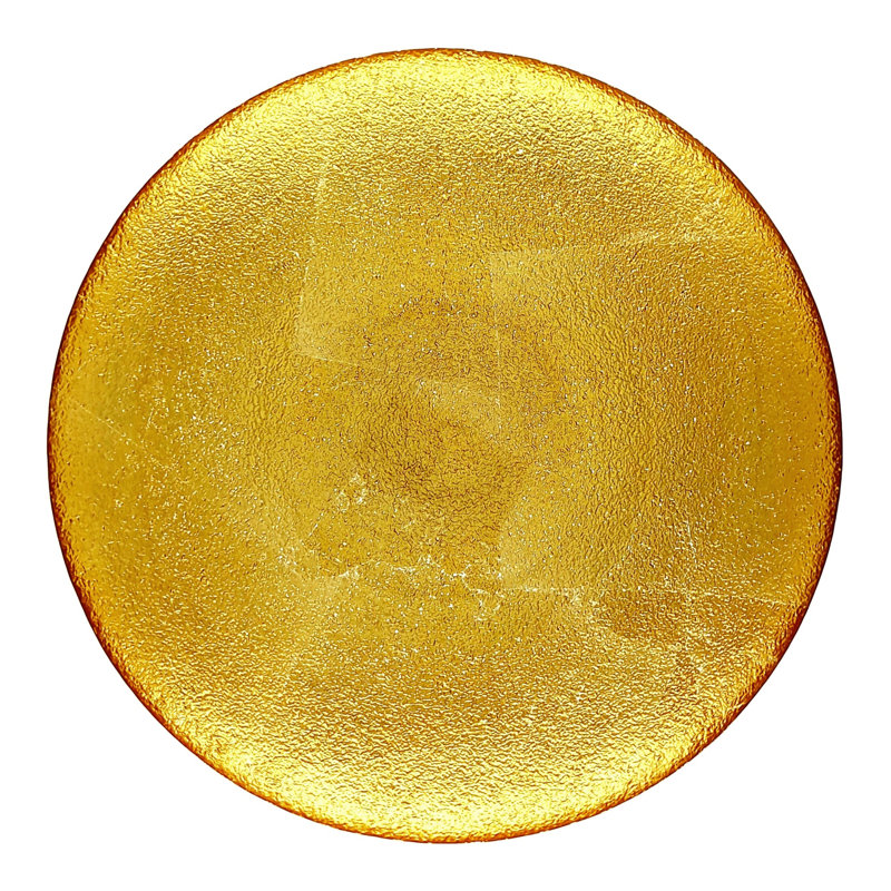 Gold Handcrafted Glass 13" Lacquered Centerpiece Bowl