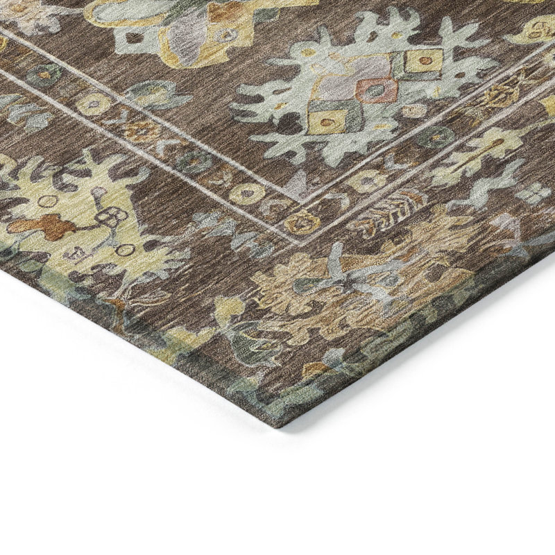 Machine Washable Indoor/Outdoor Leavittsburg ACN2234 Global Rug, Rectangle 10' x 14'
