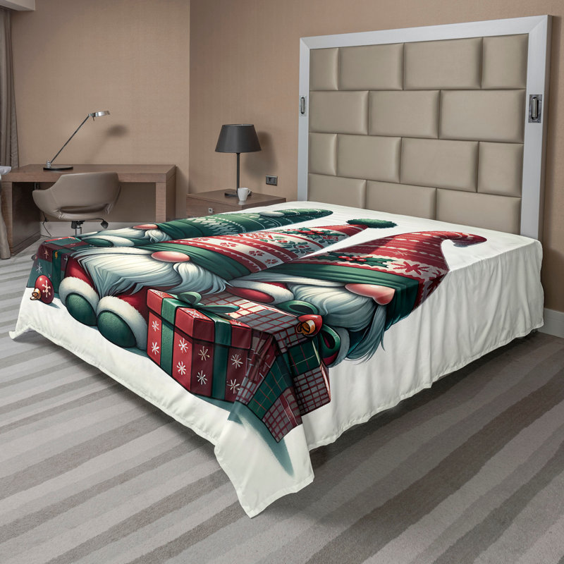 Drap plat gnomes avec cadeaux Ambesonne