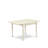 Monza Dining Table - a Rectangle Wooden Table Top with Dropleaf & Stylish Legs, Linen White-1920886153